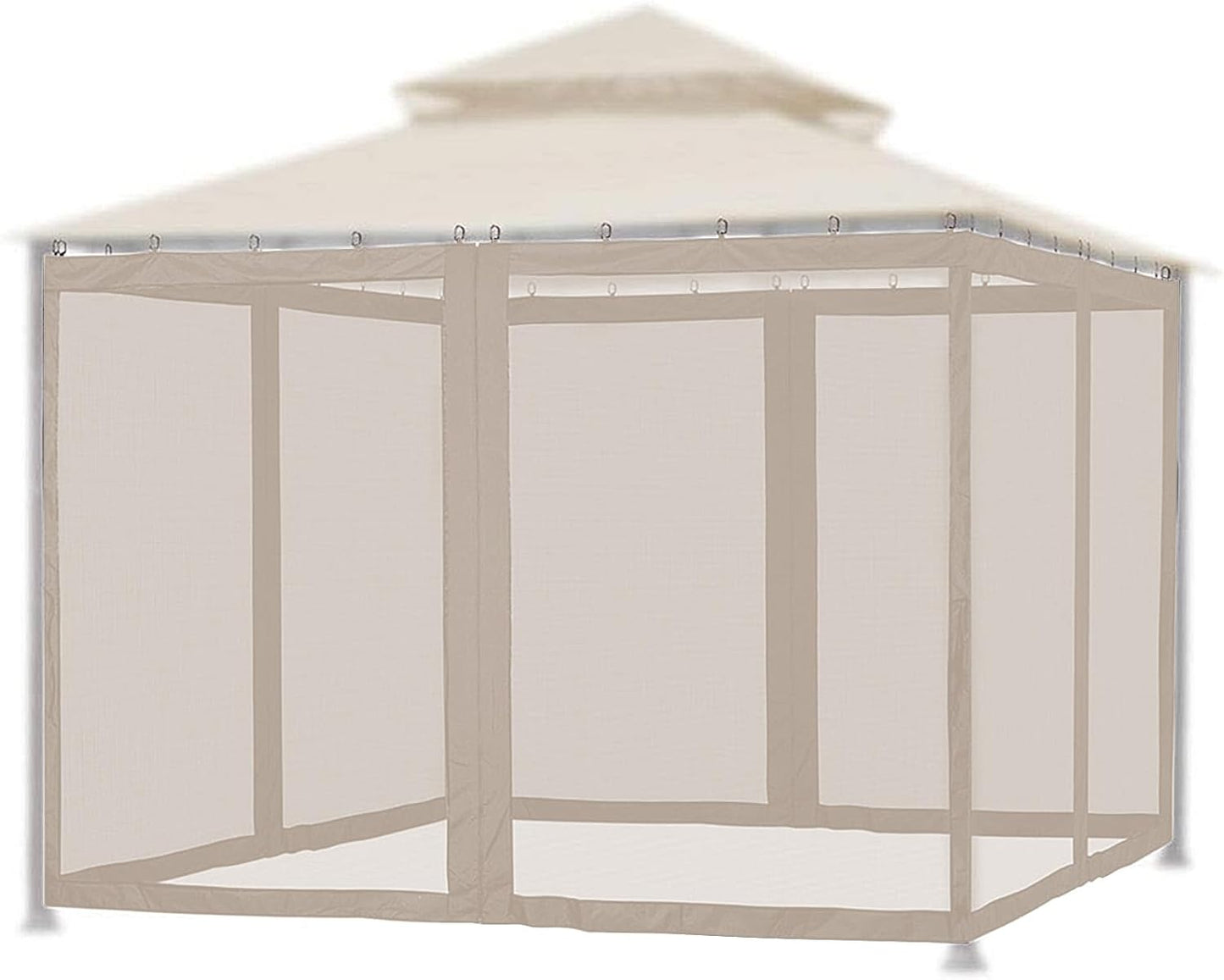 Mosquito Net for Patio Mosquito Net for Patio Canopy, Shade Net for Porch, Deck and Outdoor Living Areas, 4 Panel Patio Privacy Screens with Zipper