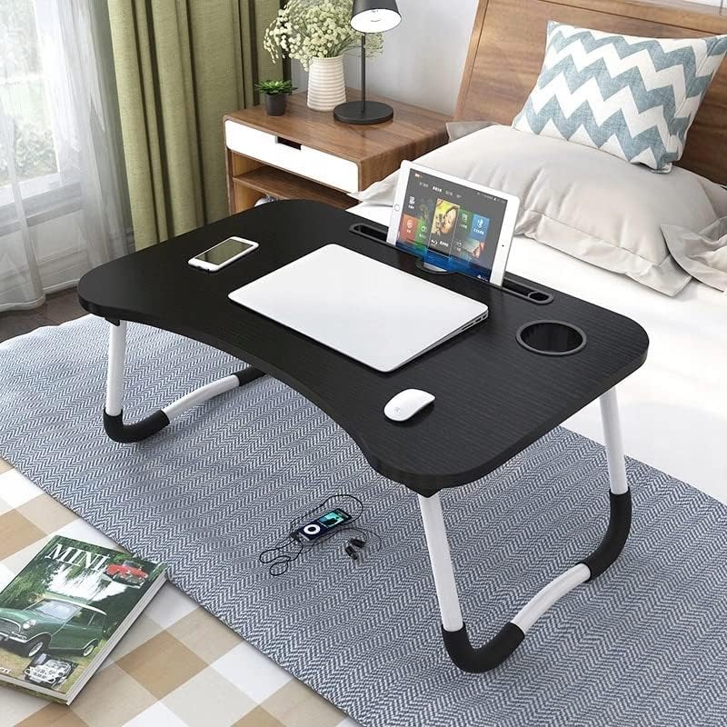 Laptop Stand Bed Laptop Table Bed Table Foldable 60 x 40cm (Black)