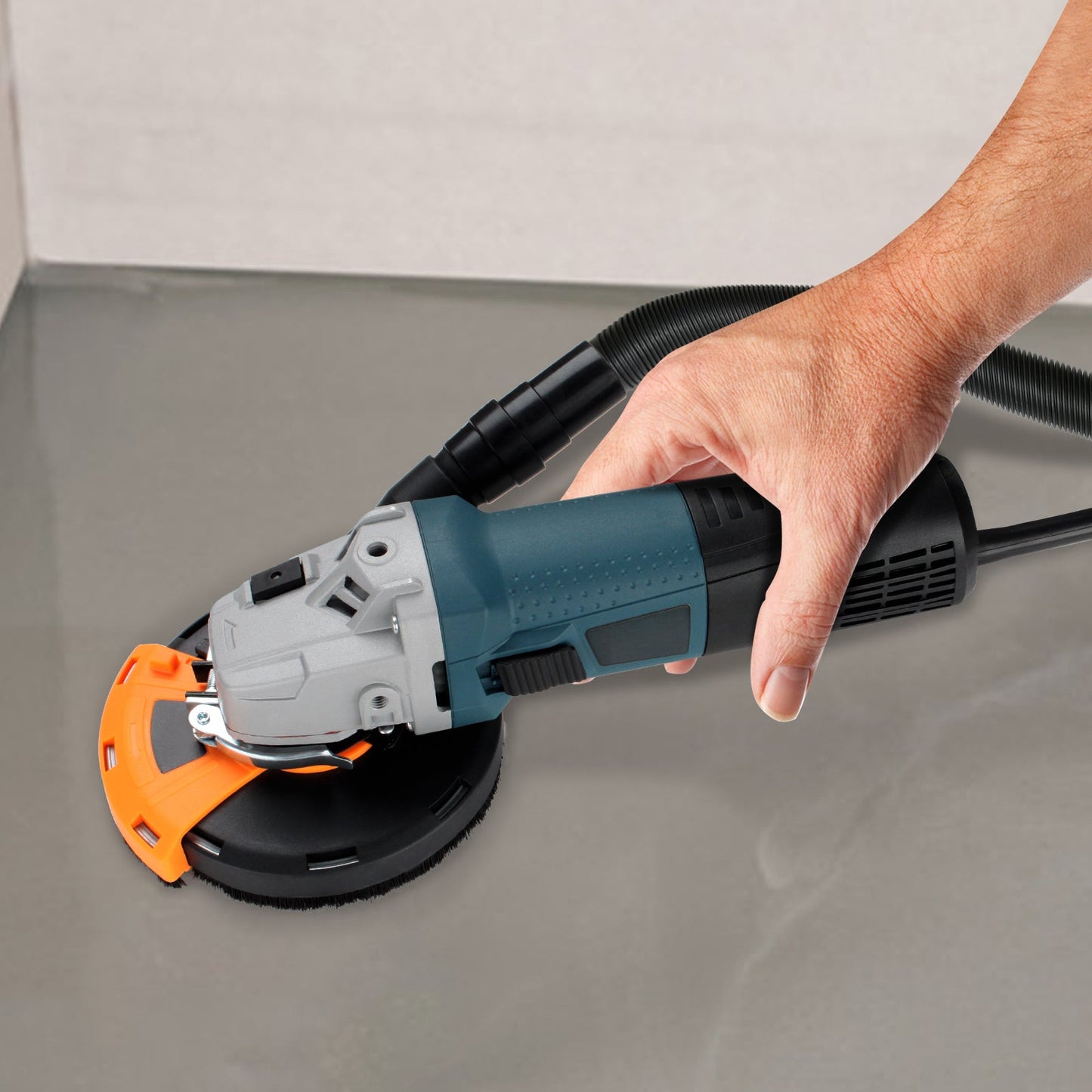 Extraction hood for angle grinders