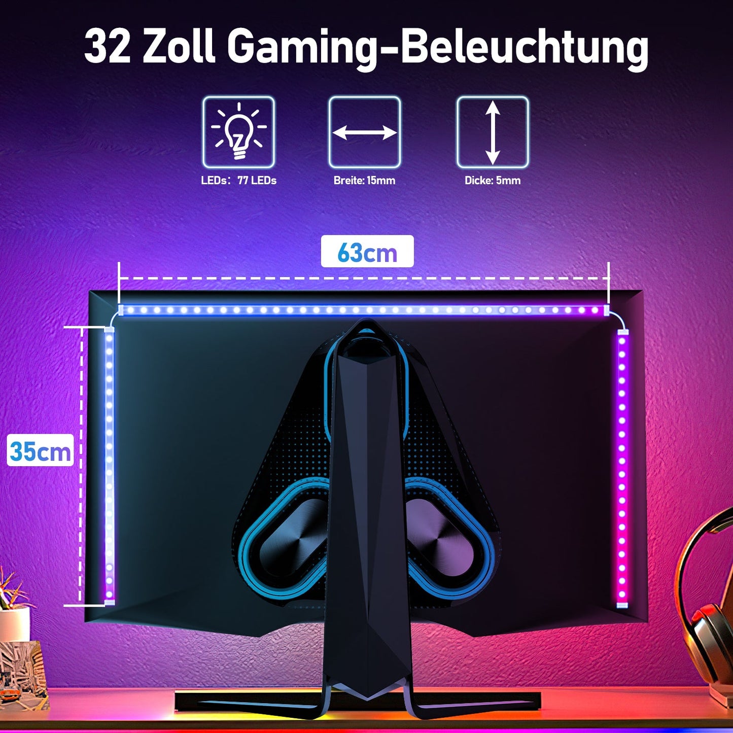 Neon LED Strip RGBIC LED strip for PC monitor