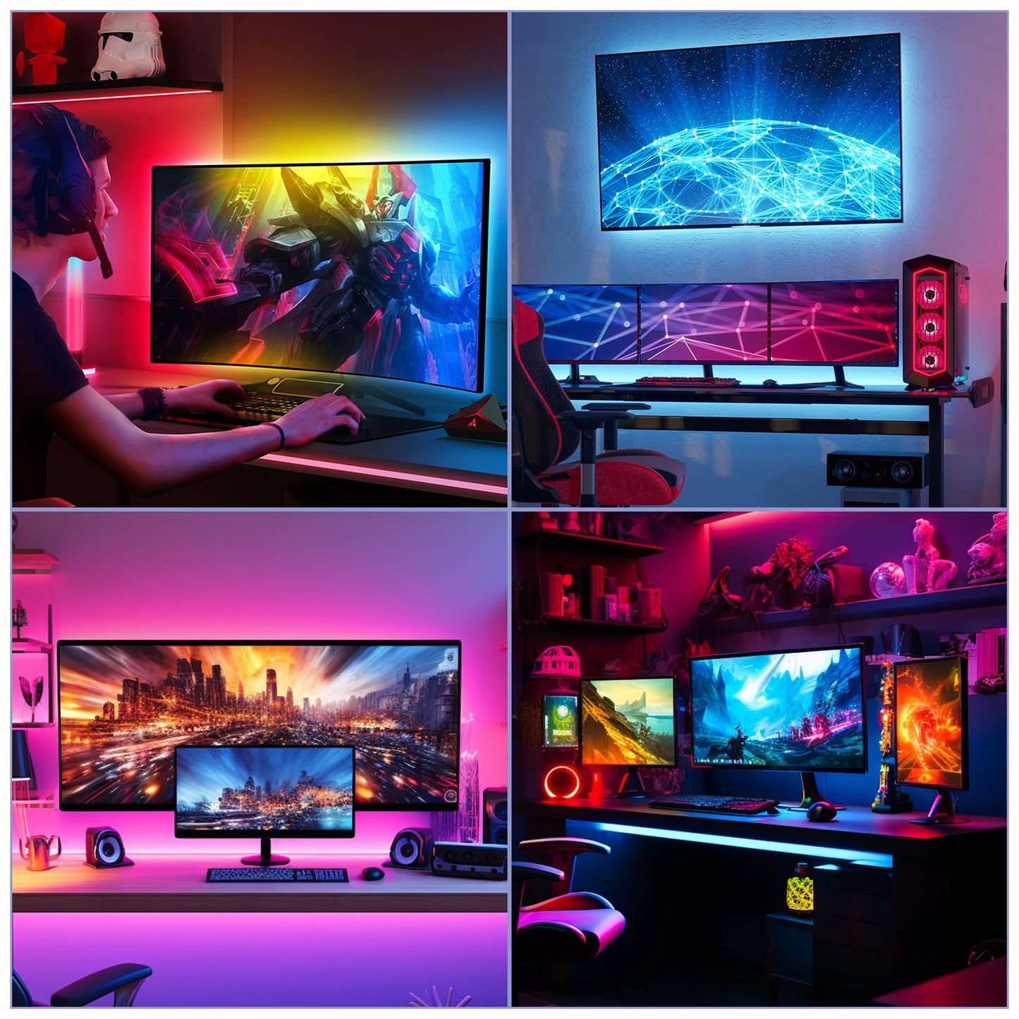 Neon LED Strip RGBIC LED strip for PC monitor