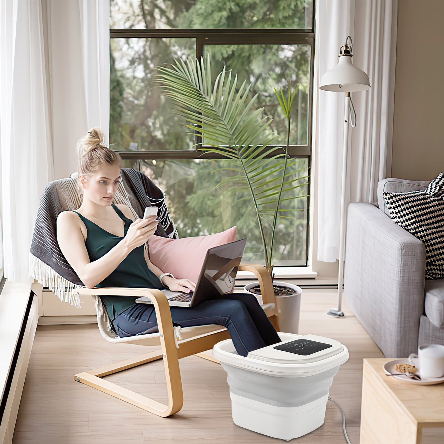 Foot massager electric heat foldable