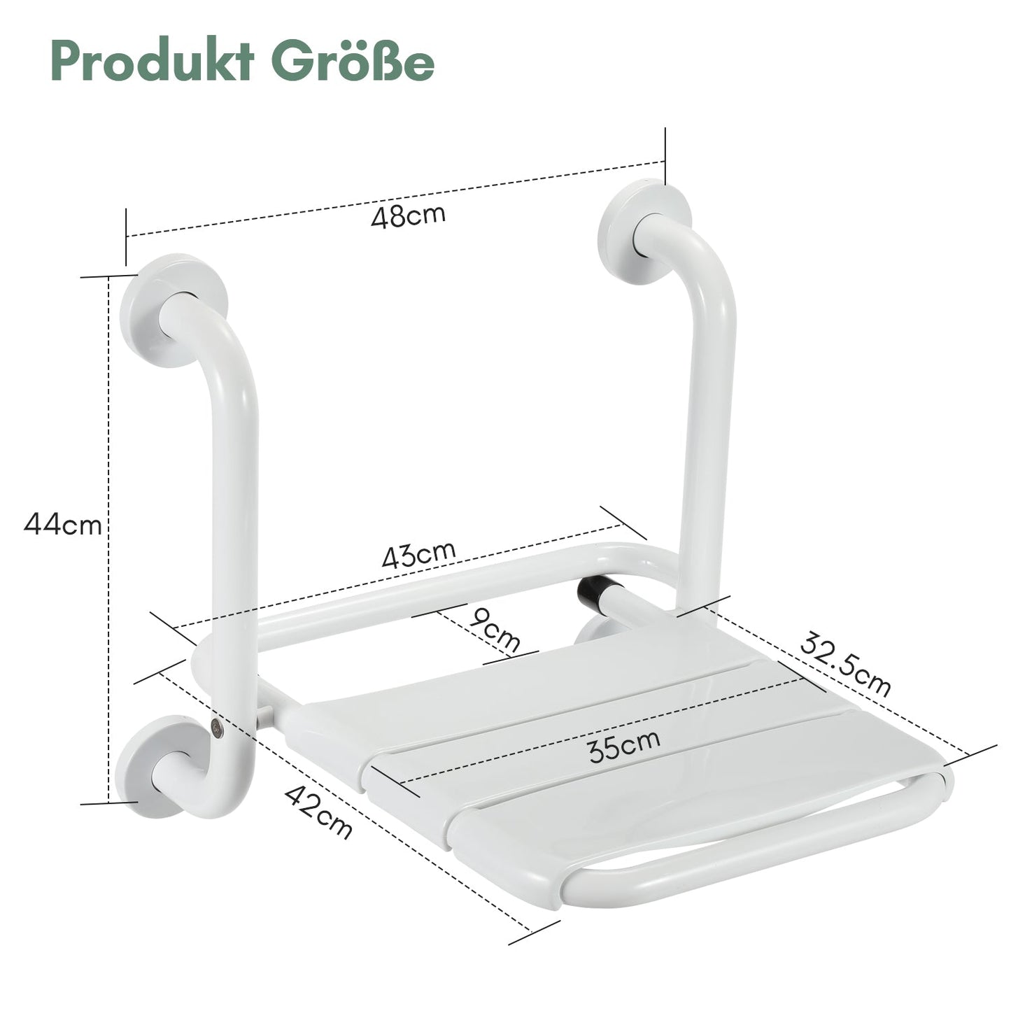 Folding shower seat shower stool wall mounting