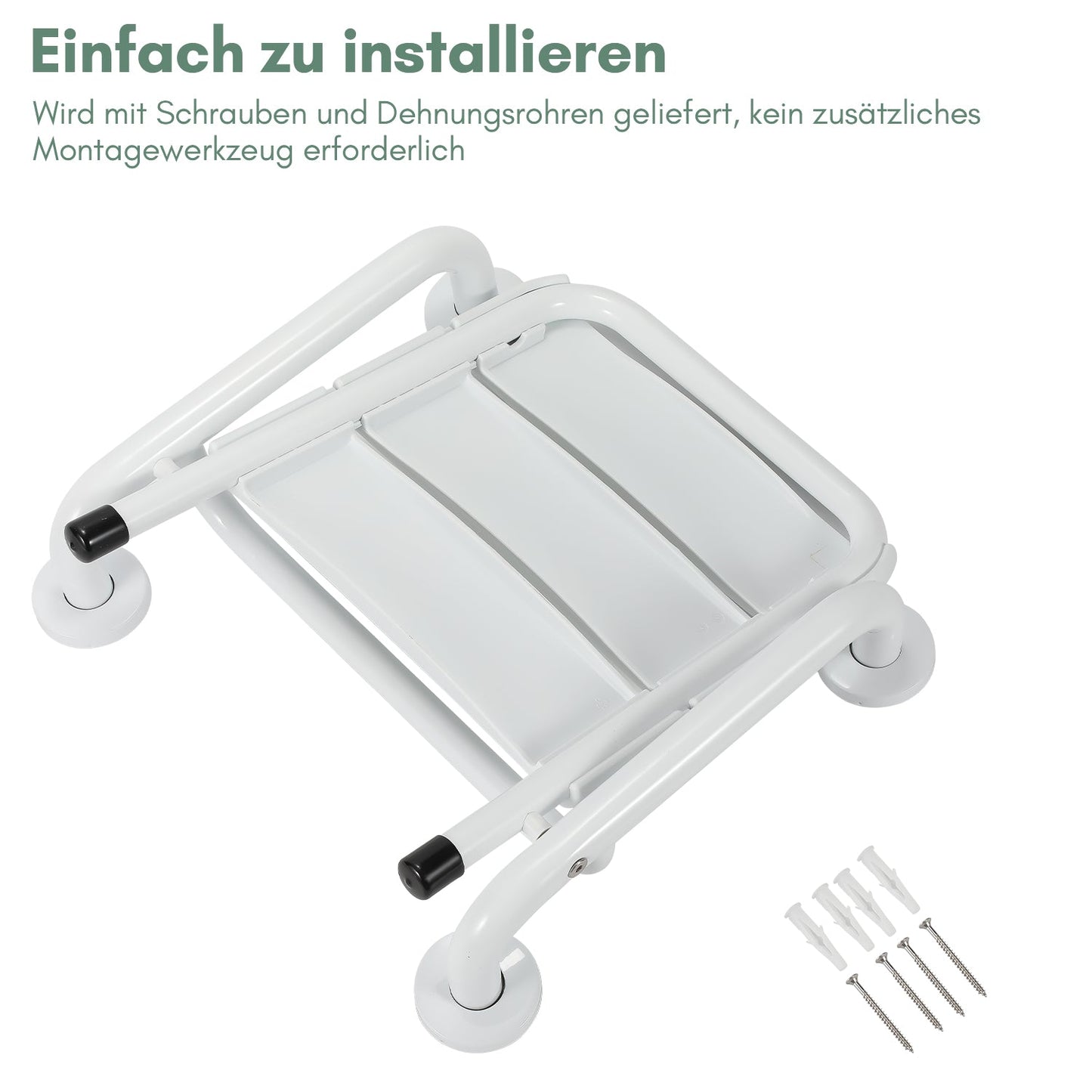 Folding shower seat shower stool wall mounting