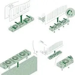 Heating fan Smart Booster Fan Long-lasting heating amplifier New Save heating costs Install under the radiator Free-standing (Single Set 1 fan)