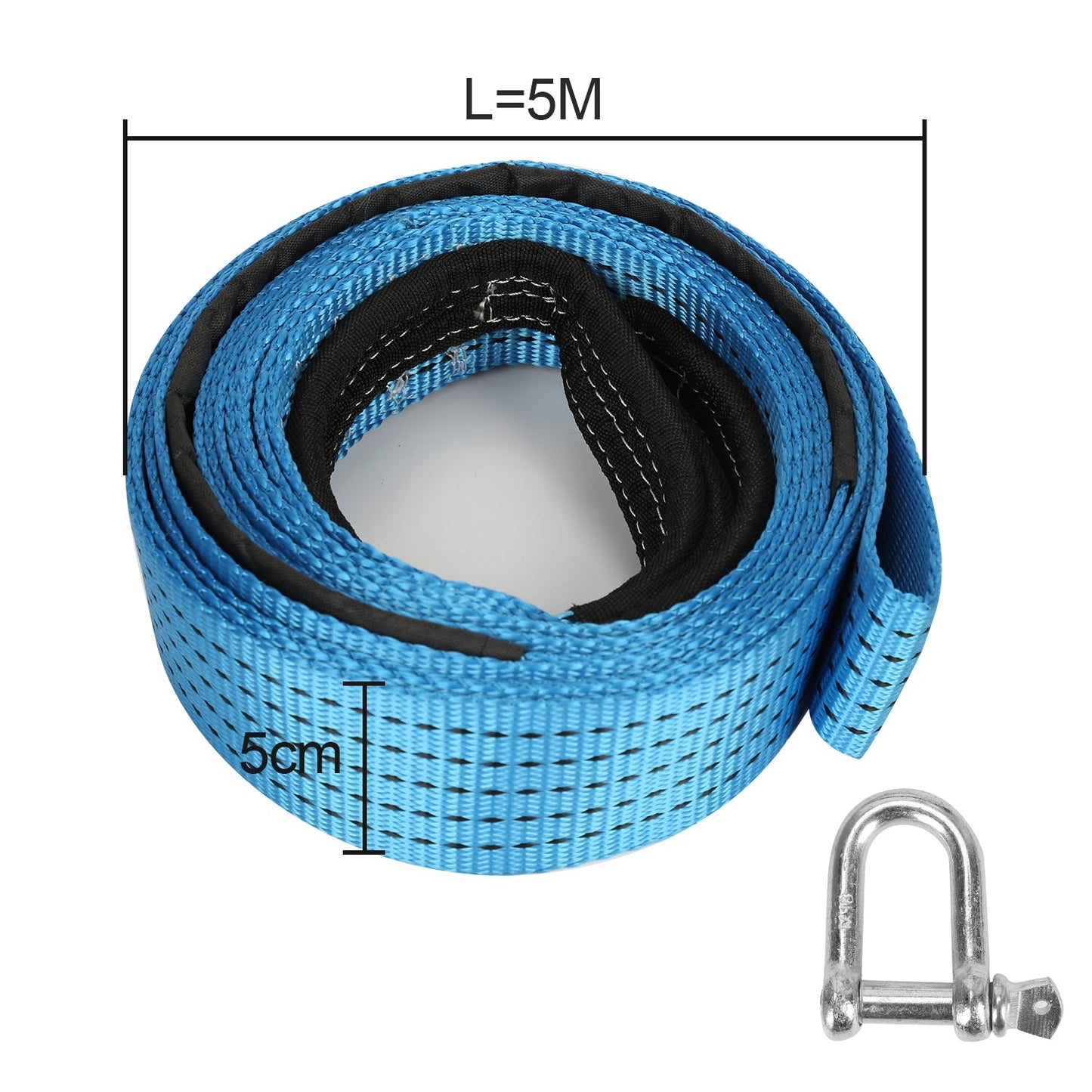 Tow rope emergency tow strap 5 cm x 5 m